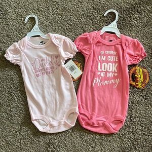 Set of two onesies, brand new with tags, size 3-6 months